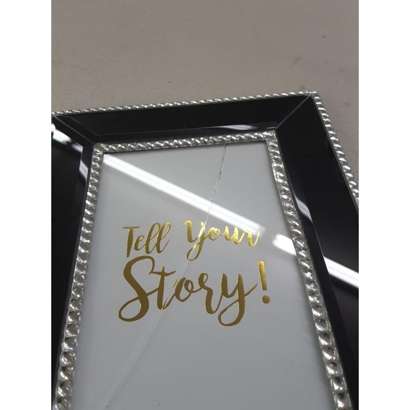 Black Sparkles Photo Picture Frame 4 X 6