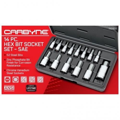 Carbyne 13 Piece Hex Bit Socket Set - Metric