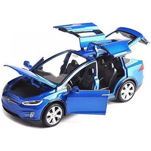 Blue Tesla Suv Model Toy Car