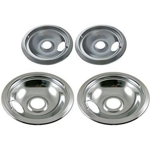 Replacement Chrome Drip Pans for Frigidaire Kenmore