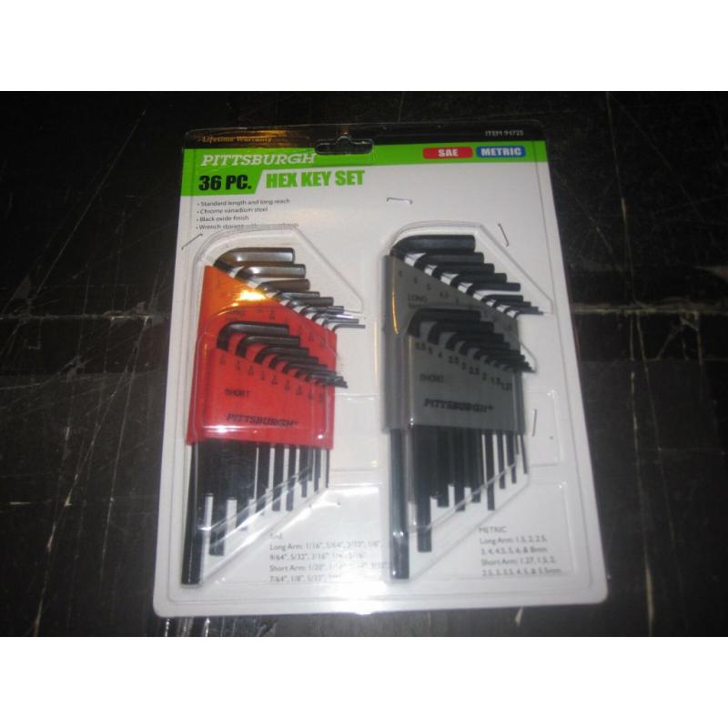 Pittsburg 36 Piece Hex Key Set