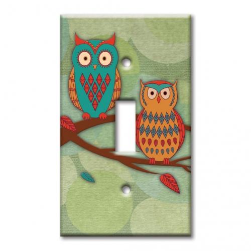 Switch Wall Plate Whimsical Owls